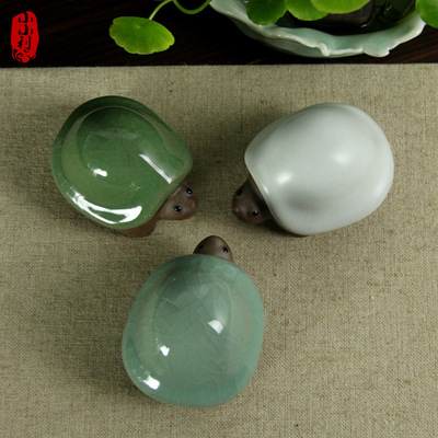 龙泉青瓷 陶瓷 茶宠茶玩 可爱灵龟 茶具配件礼品紫砂厂家批发|ms