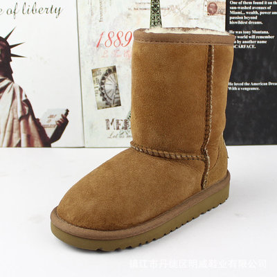 New products Fur integrated In cylinder children Snow boots Children's boots men and women winter keep warm Cotton-padded shoes Children boots