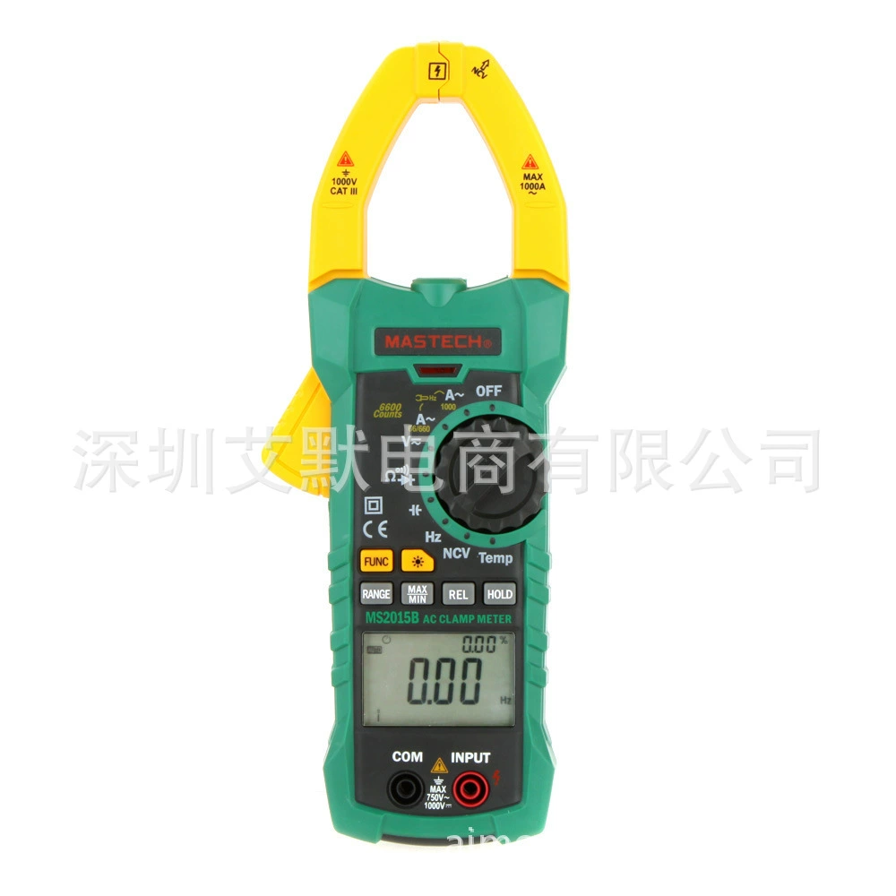 Многофункциональные Цифровые токоизмерительные клещи MASTECH Huayi MS2015B, удерживающие данные, клещи для измерения температуры, мультиметр