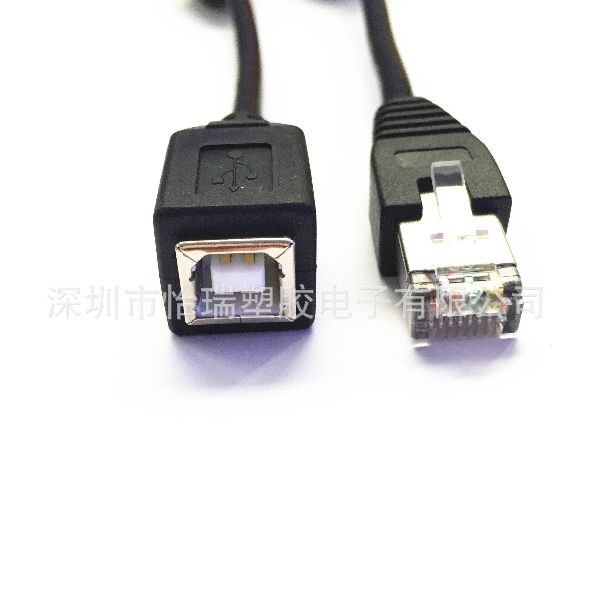 USB2.0 B母打印线USB0打印口延长线,网线RJ45转USB BF打印机连线-阿里巴巴
