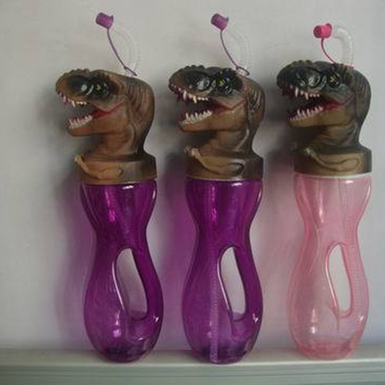 厂家直销恐龙卡通搪胶饮品杯 塑料PET杯 沙滩饮料杯 DIY杯子批发