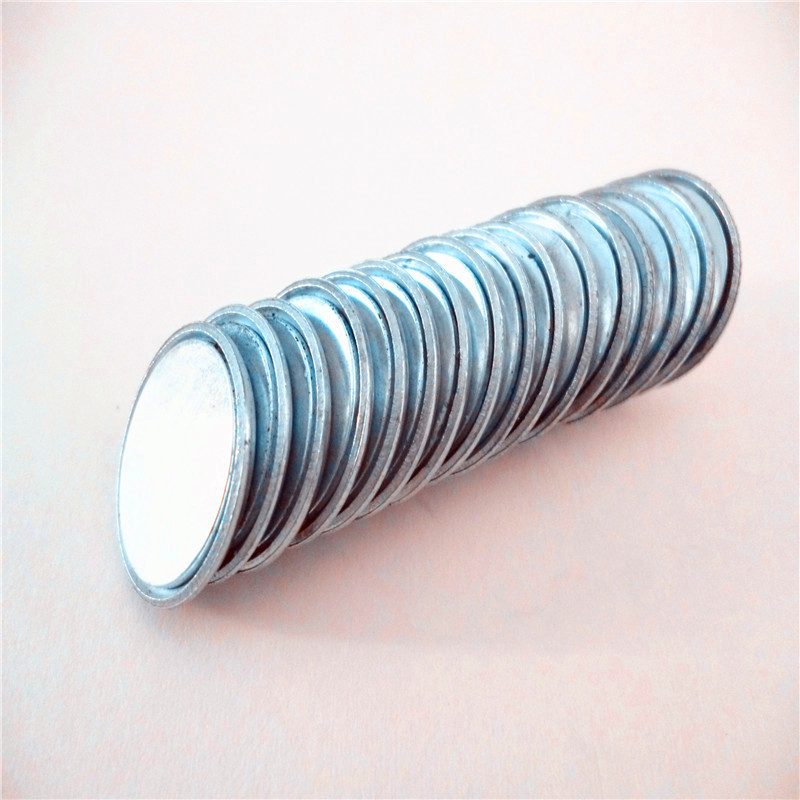 【厂家直销】钕铁硼镀锌 单面磁铁 圆形圆片 磁扣 衣服磁扣pvc