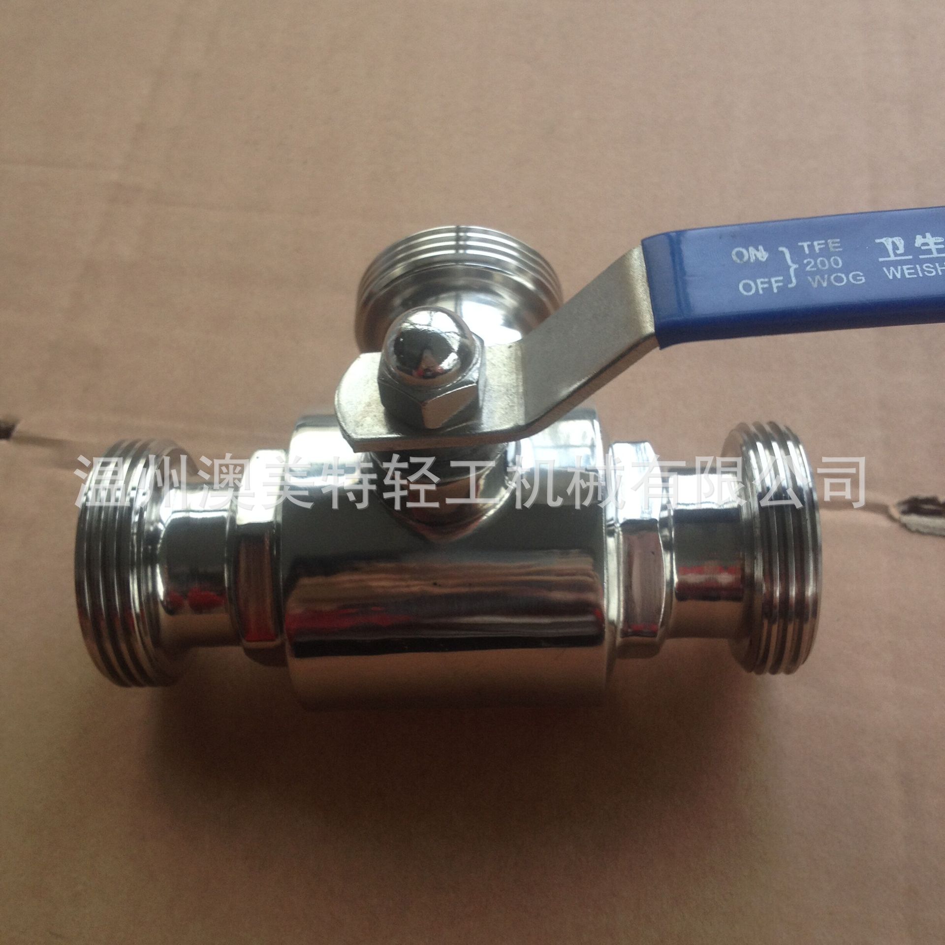 [澳美特]厂家直销不锈钢卫生级球阀 外螺纹三通球阀 手动阀