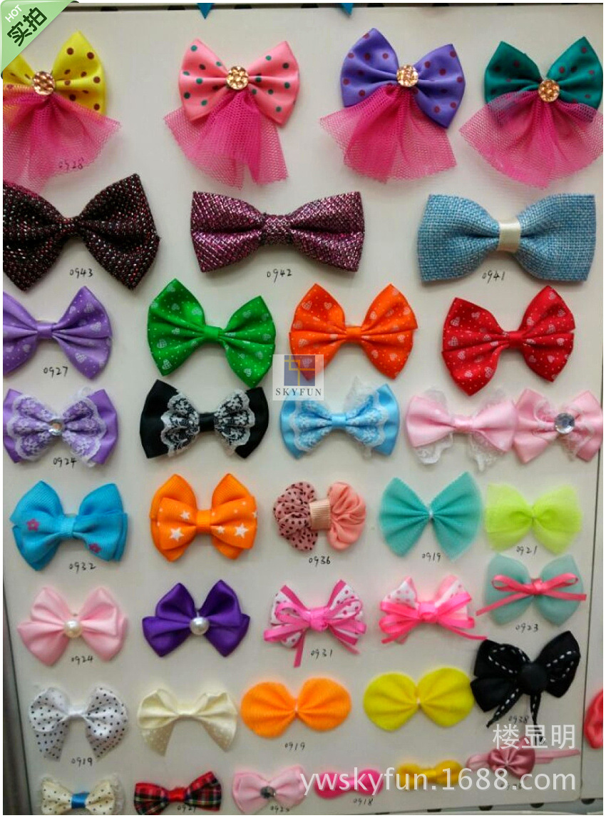 厂家直销服装辅料 纺织配件 手工配饰蝴蝶领结 布艺毛绒玩具配件