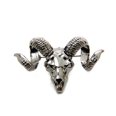 生肖羊頭男士胸針 英倫男女西服徽章 韓國複古飾品禮物 CY087