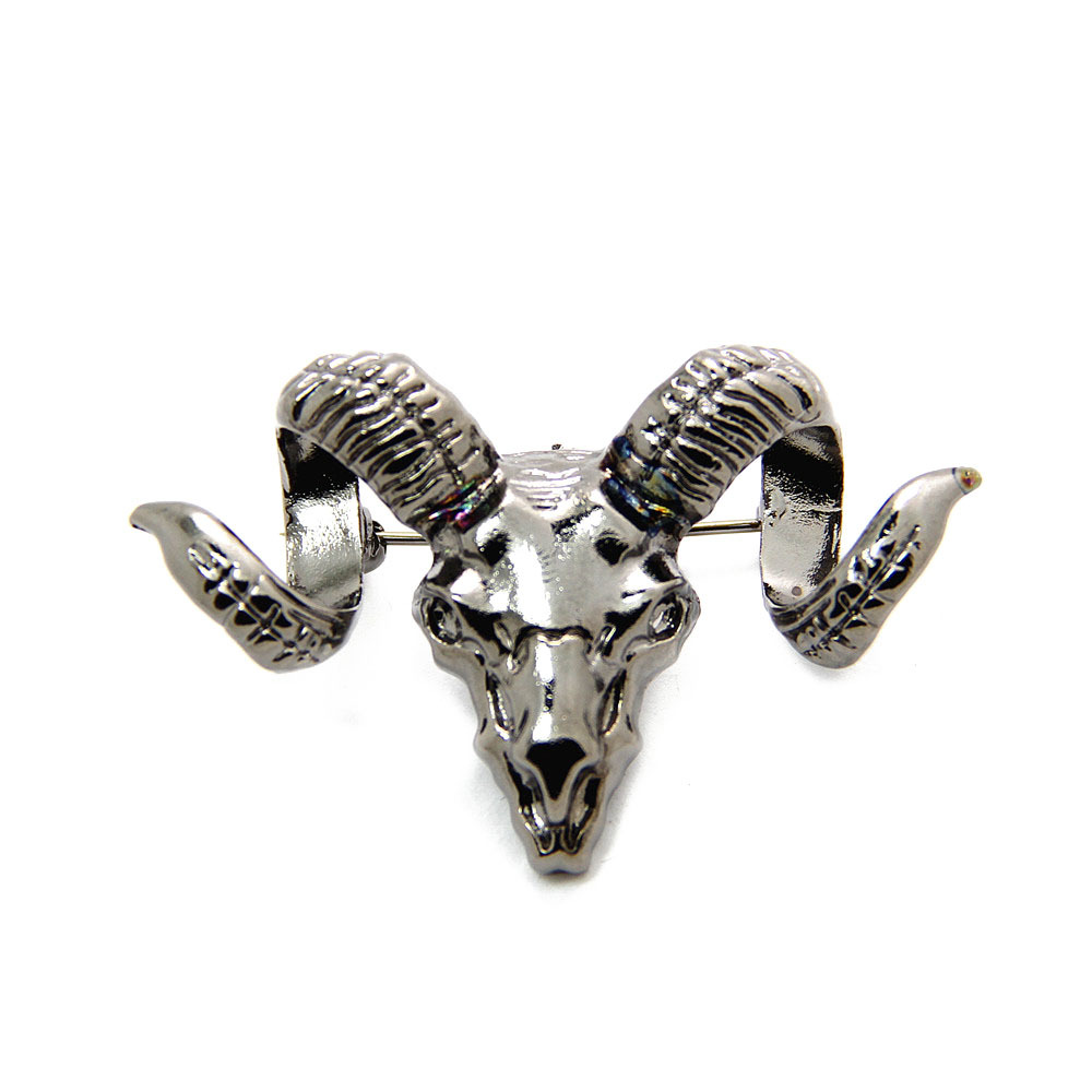 生肖羊頭男士胸針 英倫男女西服徽章 韓國複古飾品禮物 CY087