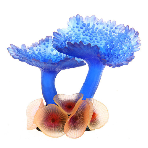 Aquarium coral decoration fish tank landscaping decoration soft coral plastic simulation silicone sea urchin marine life