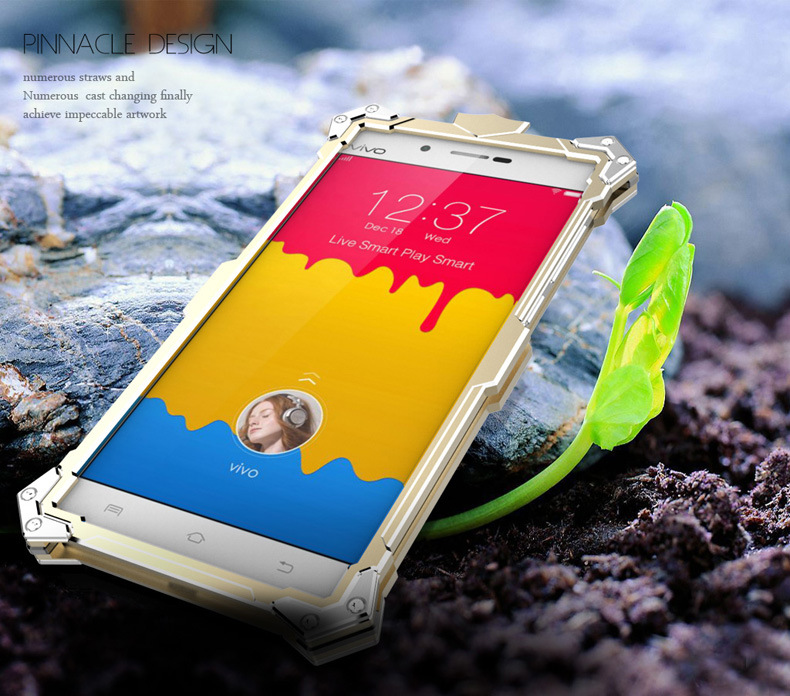 SIMON THOR Aviation Aluminum Alloy Shockproof Armor Metal Case Cover for vivo X5Max S