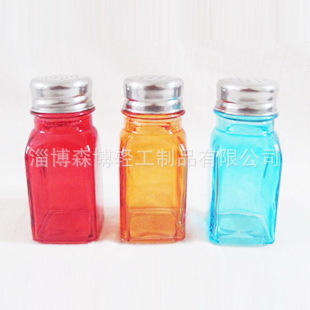 Cubierta de vidrio Inoxidable botella de pimienta y sal botella de condimento de pimienta barbacoa botella de condimento