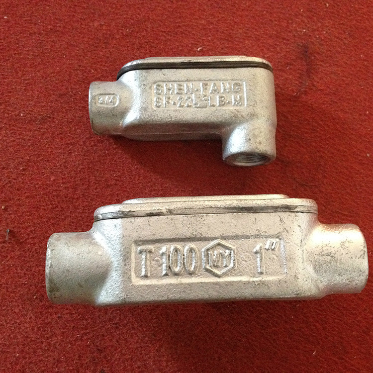 出口型防爆穿线盒 可煅铸铁穿线盒 热浸锌铸钢 LB拐角NPT