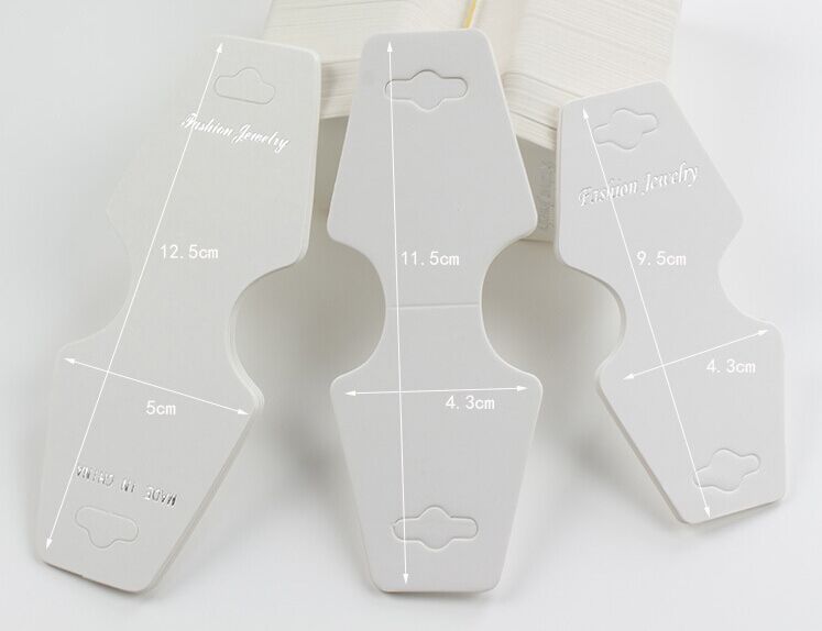 2020年热销饰品包装卡片项链卡手饰卡材质食品级白卡纸对折卡