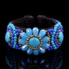 Woven crystal handmade, bracelet, European style, Thailand, flowered, wholesale