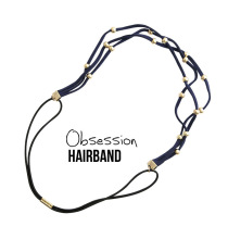 韩国进口发饰 简约串珠发带 精致珍珠手工头带发箍 韩版头饰