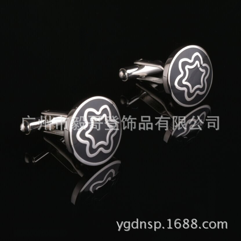 供应A4042-DJ环保黑色打磨扣，不锈钢袖扣，时尚袖扣，高档袖扣