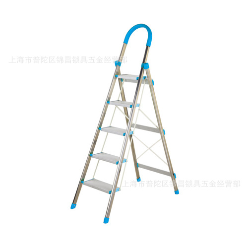Household ladders Folding ladder Herringbone luxury pedal Stainless steel ladder HSX-BD05A Wholesale five step ladder