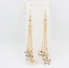 Fashionable accessory, earrings with tassels, Korean style, simple and elegant design