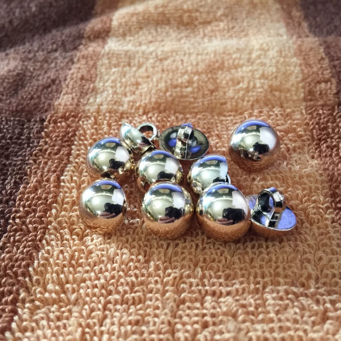 批发供应 UV玫瑰金光头扣、ABS塑料蘑菇头 高档UV钮扣 辅料批发