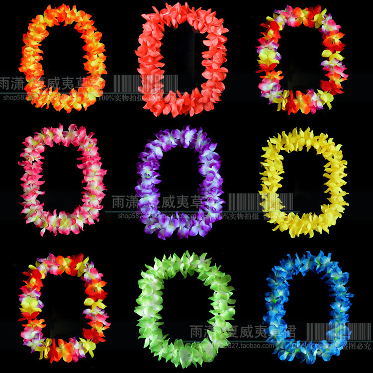 夏威夷草裙舞花环 升级加厚款 花环/颈环 周长105CM 酒吧舞会庆典|ru