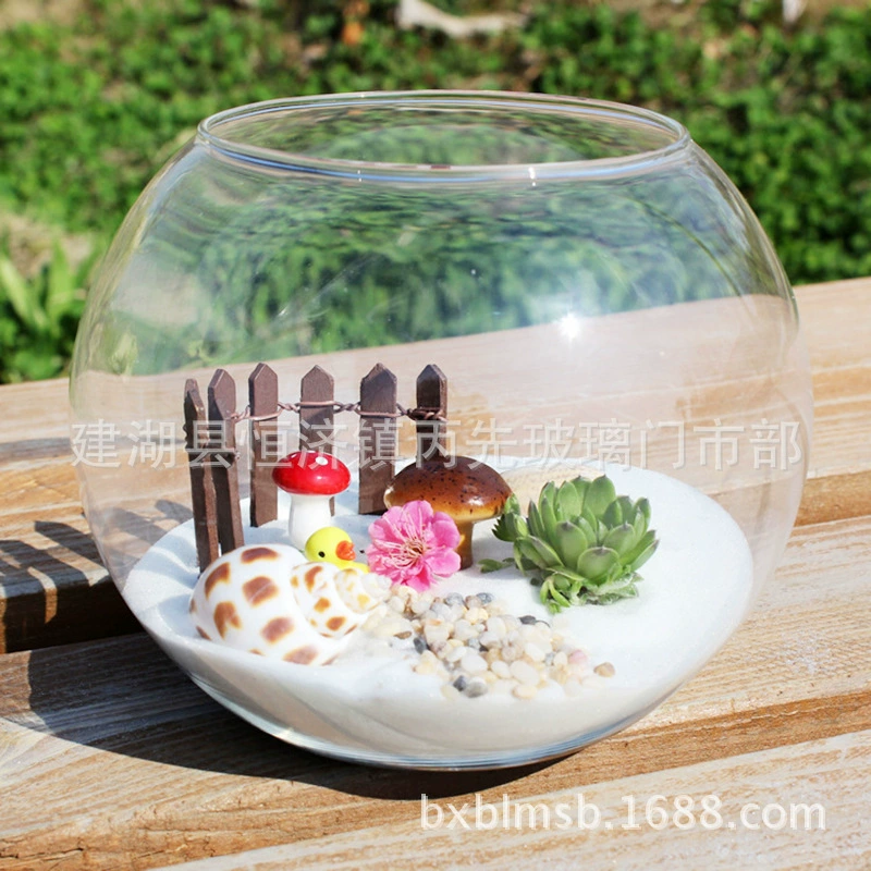 Стеклянная банка для выдувания на плоской подошве, стеклянная бутылка, экологическая бутылка, микропейзаж, аквариум, микропейзаж, стерео креатив ручной работы