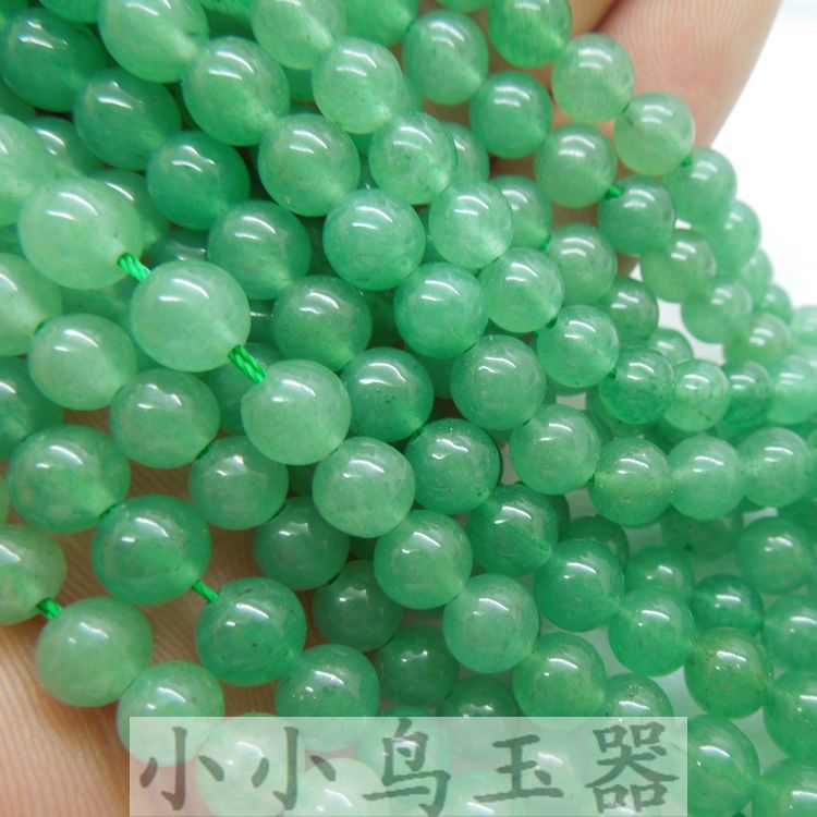 natural India Emerald Tanglin jade Primary color 6 mm Bead green Loose bead wholesale Tanglin jade Manufactor