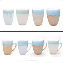 景德镇陶瓷礼品茶杯马克 咖啡杯 牛奶杯 流釉杯 送女友JXO060