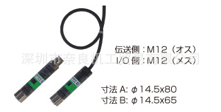 A080PB-02U-C12-R-1K，AnyWire M12 コネクタタイプ