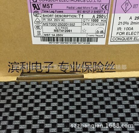 MST.063 方型 电流63ma 250v LED电源专用保护器 台湾功德