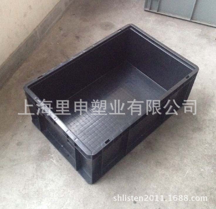 600*400*230防静电黑箱 带盖防静电周转箱 电子产品防静电物流箱
