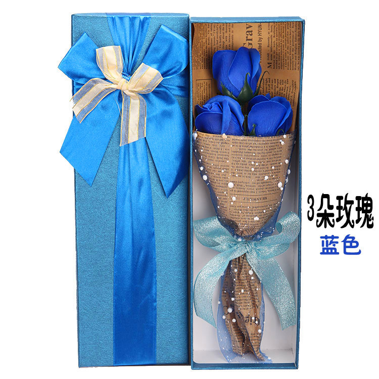 礼盒3朵玫瑰（蓝色）