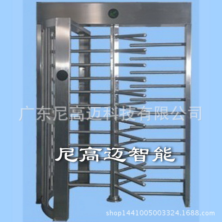 供应校区防跨防爬全高栅栏回转门 刷卡手推旋转 接收信号开关