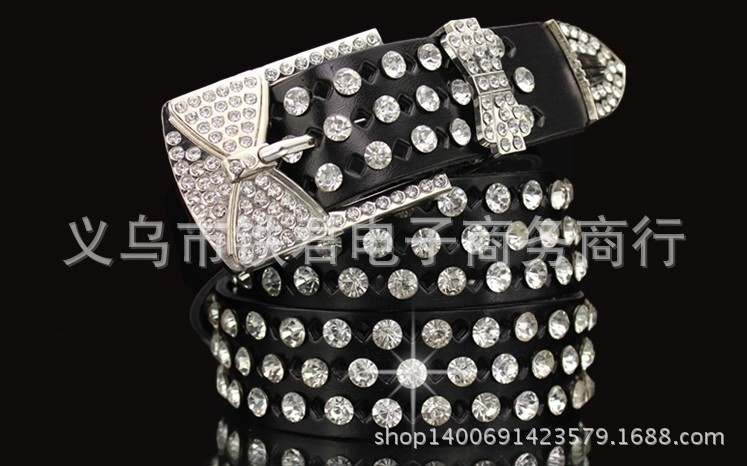 Wholesale women's belt women's A rhinest...