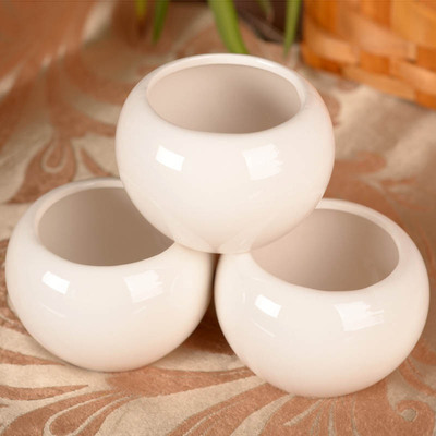 迷妳可愛白色陶瓷小花器 果肉類盆栽花瓶 隔板書桌擺件仿真花配件