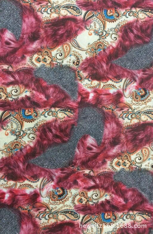 转移印花厂F8302 供应花型加工印花可印雪纺 涤棉 针织等服装面料