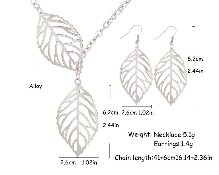 Fashion Simple Mori Metal Leaf Earrings New Leaf Earrings display picture 5