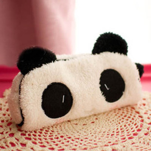 Boutique selling three-dimensional lovely panda Pencil bag originality Plush Pencil student multi-function Pencil bag wholesale