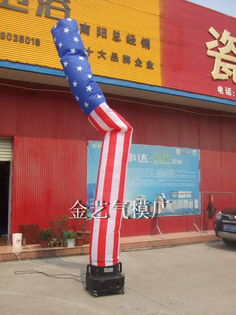 厂家直销 舞星 跳舞人 气模 充气卡通 招手人,美国国旗 外贸专供