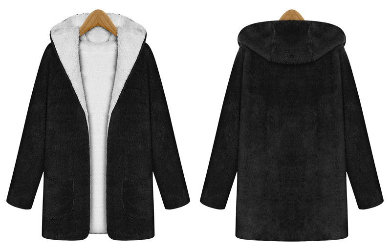 plush hooded warm long-sleeved jacket  NSJR19435