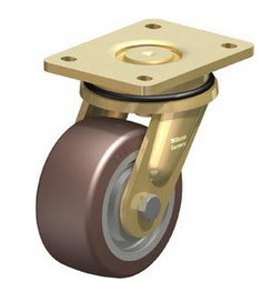 LS-GB 128K 5寸轮宽60MM 载重700KG 褐色聚氨酯活动轮