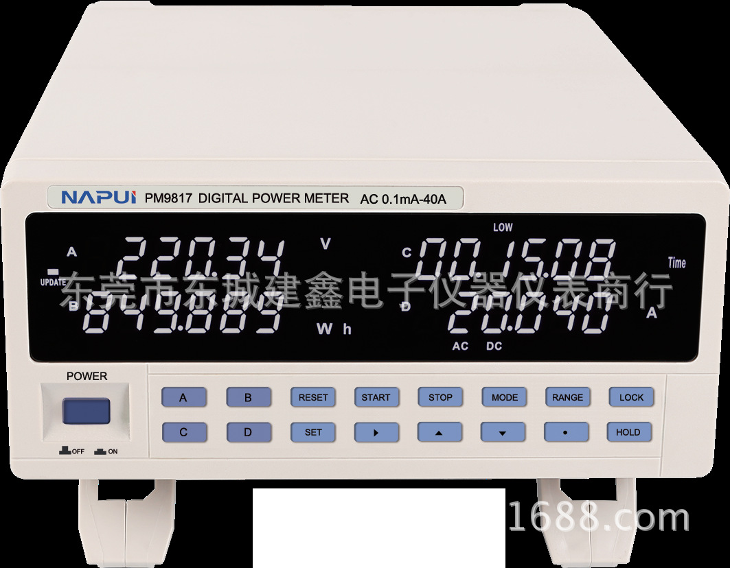 新款纳普PM9817交流电参数测试仪小电流型功率计600V,40A功率仪