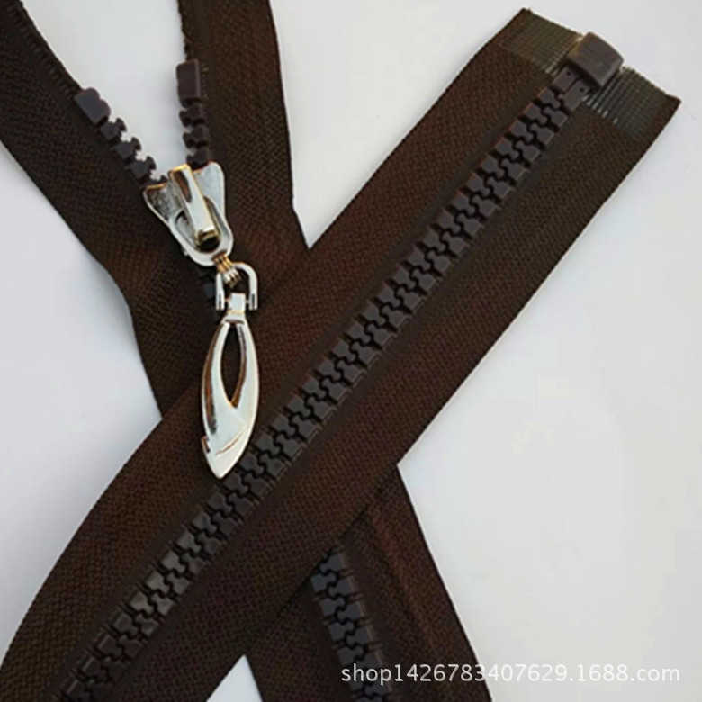 现货批发8号宽齿树脂开尾拉链 马甲棉服羽绒服门禁拉链顺畅不掉色