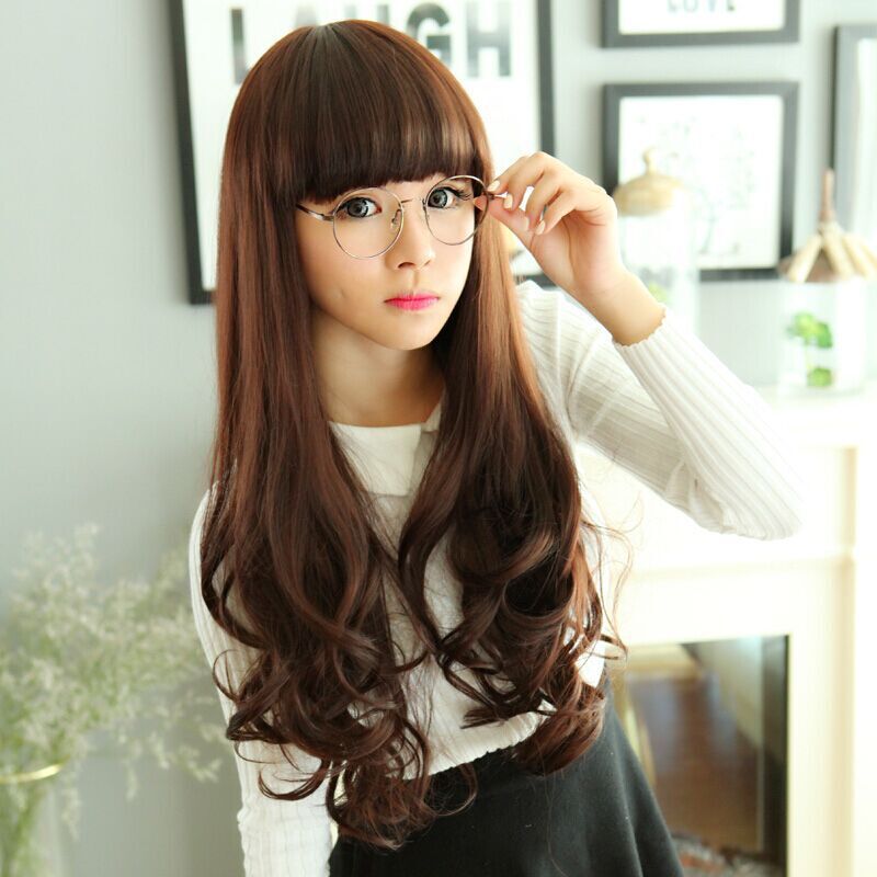 Whole wig set long curly hair jiafa hairstyle wholesale fluffy girls wig special factory direct long curly hair