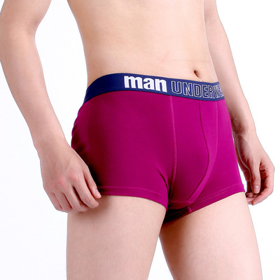 95%棉+5%氨纶 男士内裤  全棉男士平角内裤加工|ms