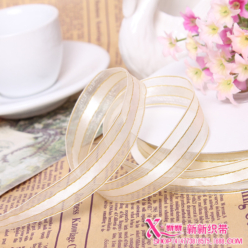 2公分一条纹加金丝