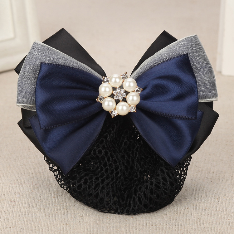 Hangsheng Professional Hair Salon Korean version pearl hair accessory Nurse Hair Net Bag Hotel Work hair clip pic 34