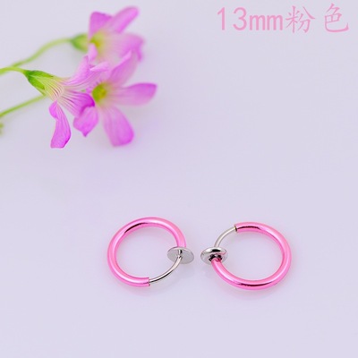 热款无耳洞弹簧耳夹 无痛夹式彩色耳环 圆圈小饰品DIY耳饰品|ms