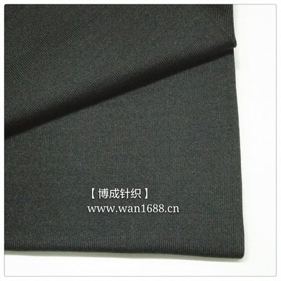 低价处理库存螺纹2x2 1x1 黑色罗纹布 32支21支 棉 涤 罗纹面料|ms