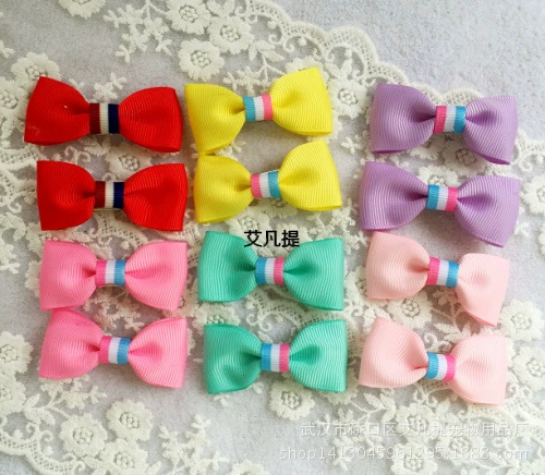 Южная Корея милый питомец маленький подарок зоотовары аксессуары для волос домашних животных шпилька красочный бант Маленькая Шпилька