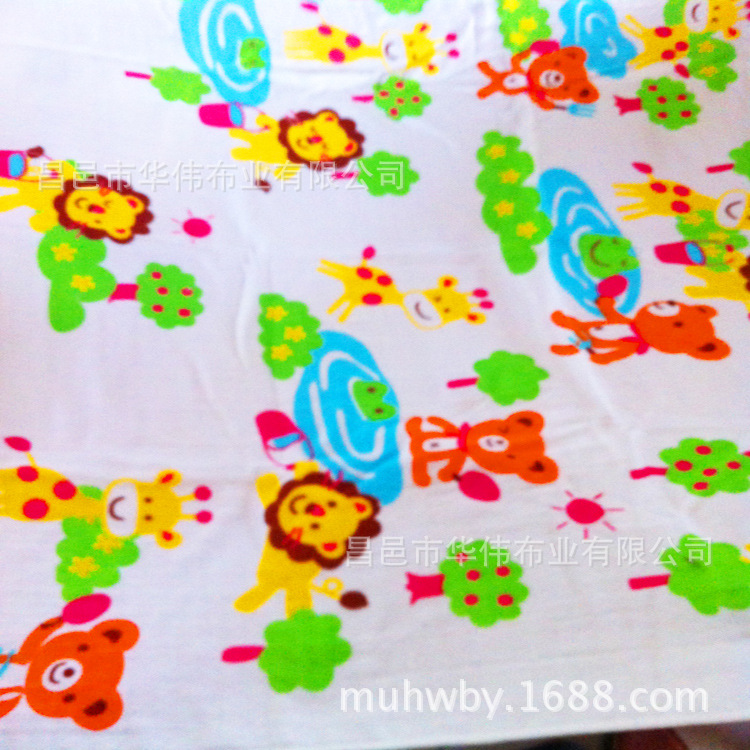 新生儿纯棉双层蜂巢纱布尿布 纯棉印花纱布 婴儿隔尿片