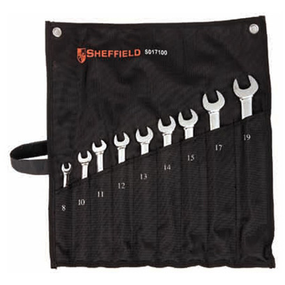 钢盾工具 9件套铬钒钢公制两用扳手 梅开扳手套装S017100