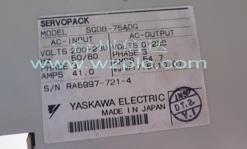 台州信达  二手安川驱动器 SGDB-75ADG  有保修的 询价